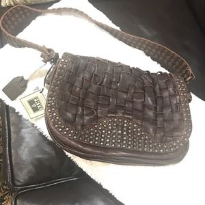 Frye studded braided purse